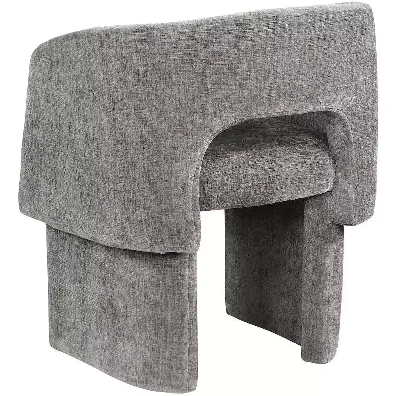 Meridian Furniture, Chaise de salle à manger/Chaise d'appoint en tissu chenille Emmet