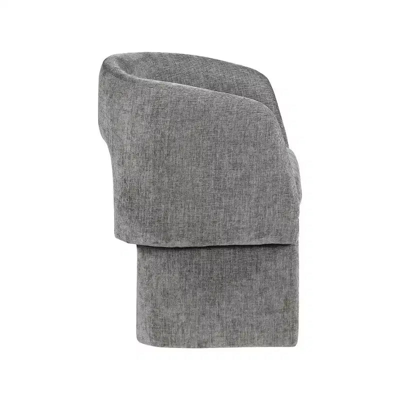 Meridian Furniture, Chaise de salle à manger/Chaise d'appoint en tissu chenille Emmet