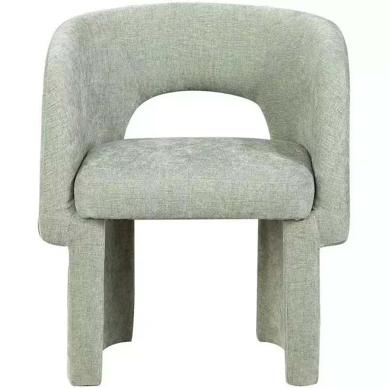 Meridian Furniture, Chaise de salle à manger/Chaise d'appoint en tissu chenille Emmet