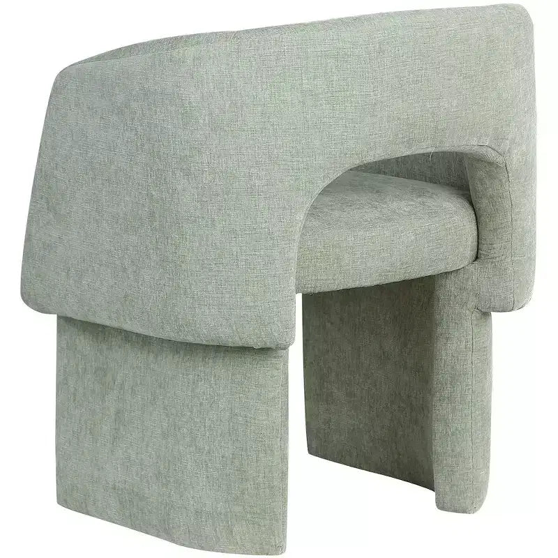 Meridian Furniture, Chaise de salle à manger/Chaise d'appoint en tissu chenille Emmet