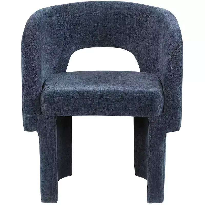 Meridian Furniture, Chaise de salle à manger/Chaise d'appoint en tissu chenille Emmet