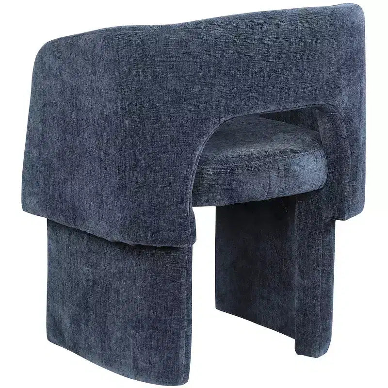 Meridian Furniture, Chaise de salle à manger/Chaise d'appoint en tissu chenille Emmet