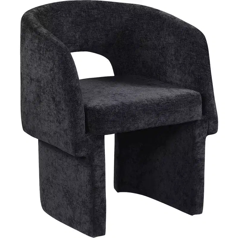 Meridian Furniture, Chaise de salle à manger/Chaise d'appoint en tissu chenille Emmet