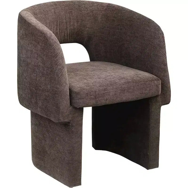 Meridian Furniture, Chaise de salle à manger/Chaise d'appoint en tissu chenille Emmet