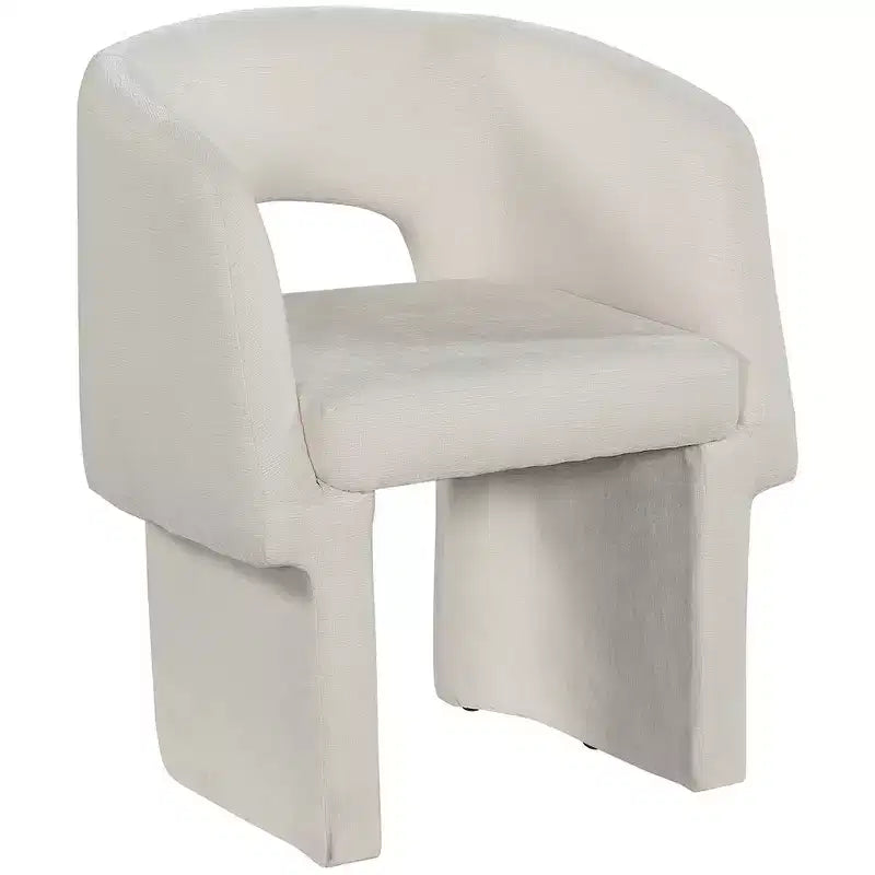 Meridian Furniture, Chaise de salle à manger/Chaise d'appoint en tissu chenille Emmet