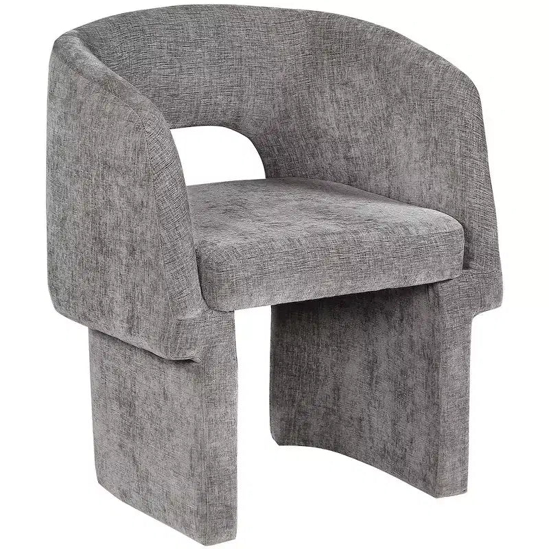 Meridian Furniture, Chaise de salle à manger/Chaise d'appoint en tissu chenille Emmet
