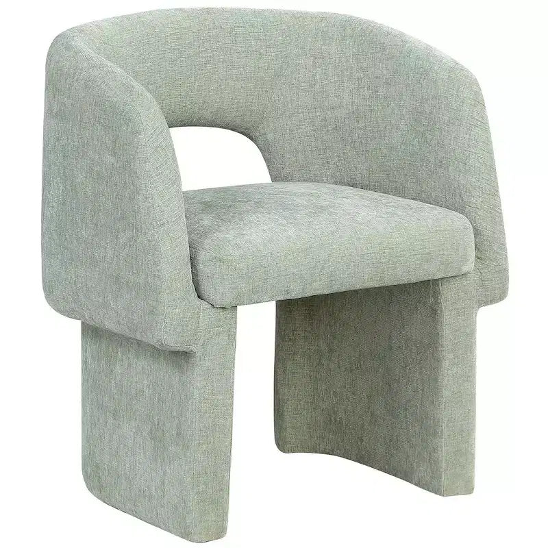 Meridian Furniture, Chaise de salle à manger/Chaise d'appoint en tissu chenille Emmet