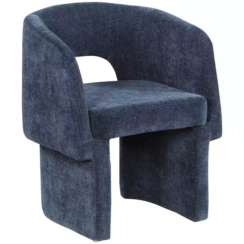 Meridian Furniture, Chaise de salle à manger/Chaise d'appoint en tissu chenille Emmet