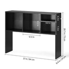 Étagère de bureau VEVOR, Organisateur de rangement de bureau 1 niveau, Étagère de rangement de bureau en bois 37 x 9.4 x 28.7, Étagère de présentation, Étagère de bibliothèque de bureau, Noir