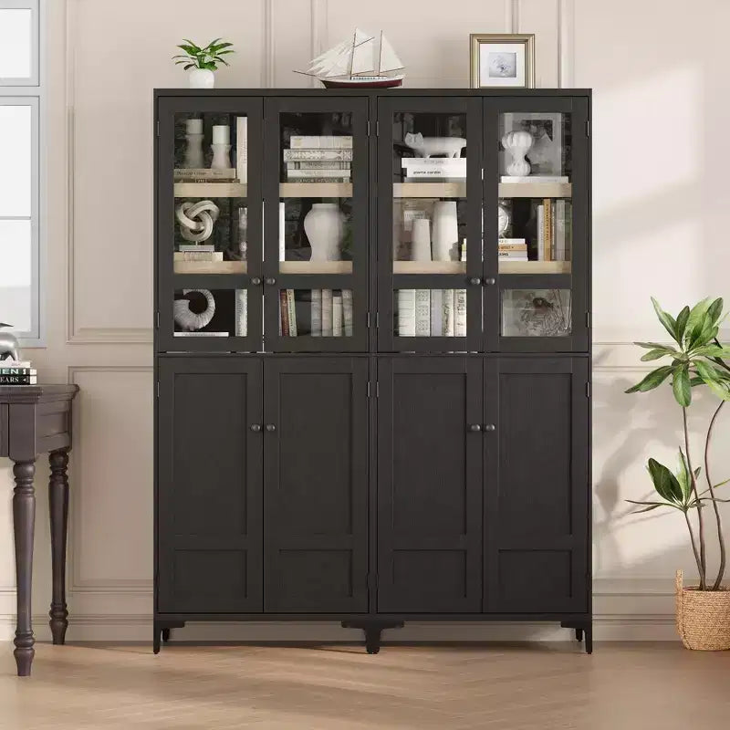 Meuble de rangement haut de 71 po avec portes, étagère réglable, organisateur polyvalent pour garde-manger de cuisine et armoire de salle de bain