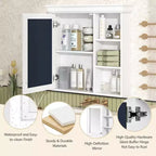 Okak Armoire de salle de bain murale moderne avec miroir et étagères de rangement, armoire à pharmacie avec miroir pour salle de bain