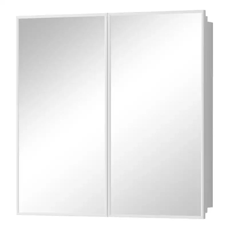Armoire à pharmacie de salle de bain avec miroir, montage encastré ou en surface Elise, étagères en verre trempé réglables et porte réversible