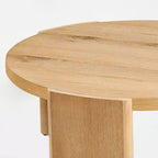 Table d'appoint/de chevet ronde moderne Subrtex, table de canapé en bois massif pour salons et chambres à coucher