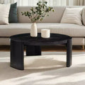 Table d'appoint/de chevet ronde moderne Subrtex, table de canapé en bois massif pour salons et chambres à coucher