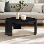Table d'appoint/de chevet ronde moderne Subrtex, table de canapé en bois massif pour salons et chambres à coucher