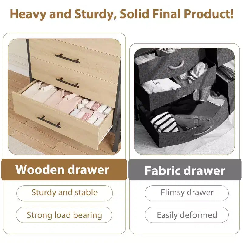 4 commodes pour chambre à coucher, coiffeuse de 98 cm de haut, tiroirs hauts autoportants avec espace de rangement, armoire de rangement en bois pour salon
