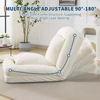 Lit pour chien humain pour adulte, canapé-lit confortable avec 2 oreillers et 5 positions réglables, chaise longue en chenille pour salon et chambre