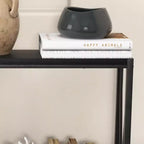 Console étroite de 109 cm avec design en V, table d'entrée à 2 niveaux avec étagère de rangement pour le salon