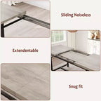 Table de salle à manger extensible COZONY 47,2463 pouces pour 4-6 personnes, table en bois industrielle avec 2 bancs, petits espaces