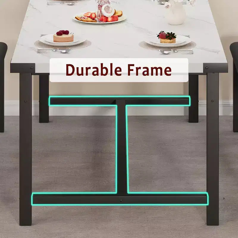 Table de salle à manger extensible COZONY 47,2463 pouces pour 4-6 personnes, table en bois industrielle avec 2 bancs, petits espaces
