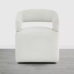 Chaise de salle à manger moderne Spruce&Spring avec roulettes et dossier ajouré