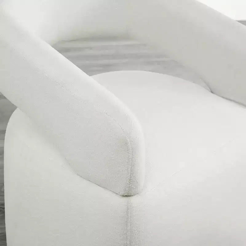 Chaise de salle à manger moderne Spruce&Spring avec roulettes et dossier ajouré