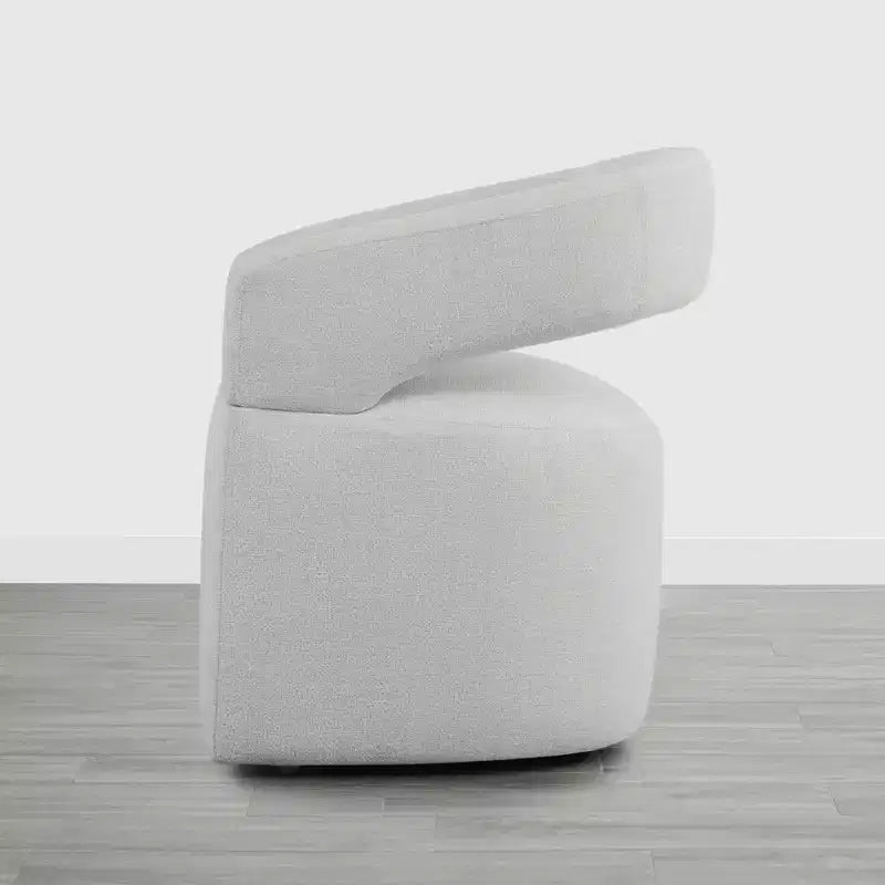 Chaise de salle à manger moderne Spruce&Spring avec roulettes et dossier ajouré