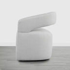Chaise de salle à manger moderne Spruce&Spring avec roulettes et dossier ajouré