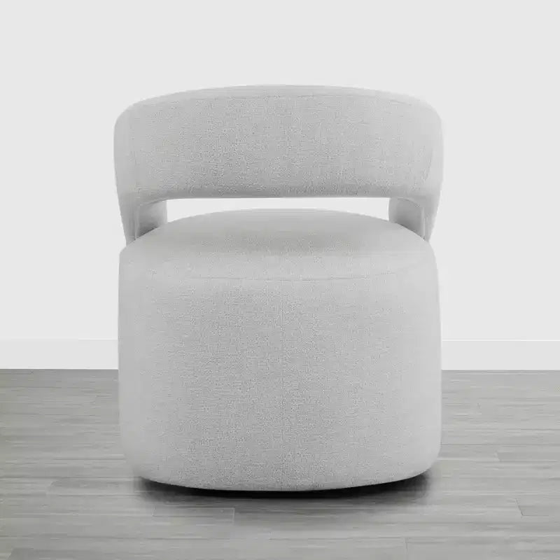 Chaise de salle à manger moderne Spruce&Spring avec roulettes et dossier ajouré