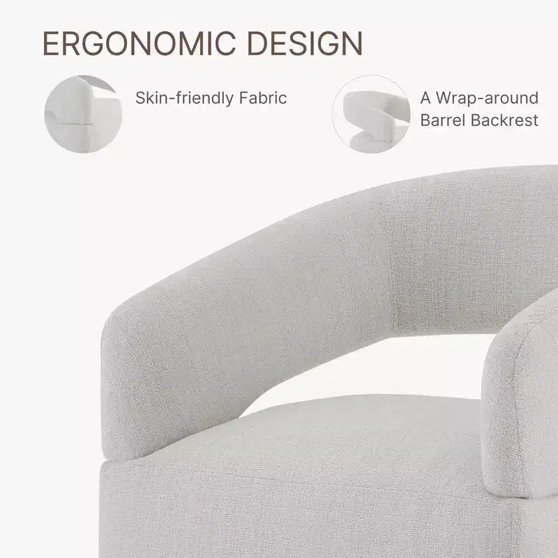 Chaise de salle à manger moderne Spruce&Spring avec roulettes et dossier ajouré
