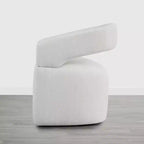 Chaise de salle à manger moderne Spruce&Spring avec roulettes et dossier ajouré