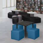 Regency, Jean Pouf carré en vinyle (lot de 4)