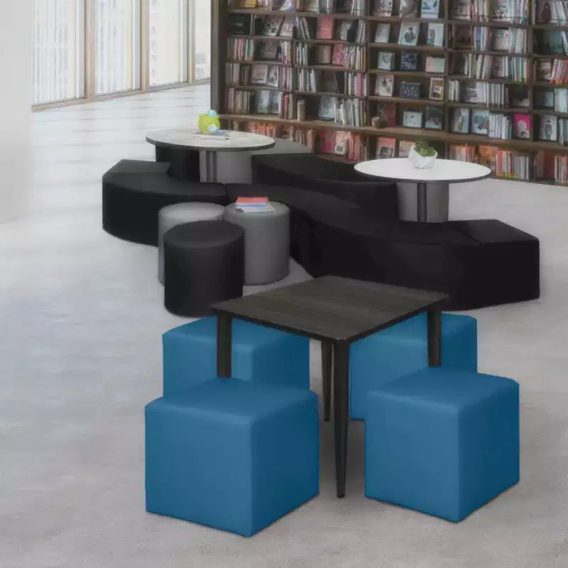 Regency, Jean Pouf carré en vinyle (lot de 4)