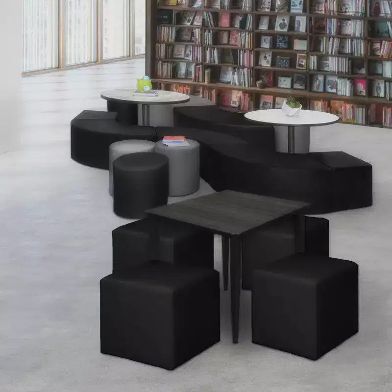 Regency, Jean Pouf carré en vinyle (lot de 4)