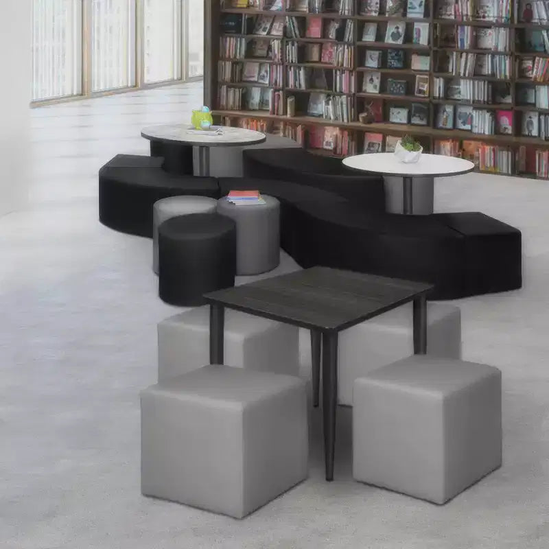 Regency, Jean Pouf carré en vinyle (lot de 4)