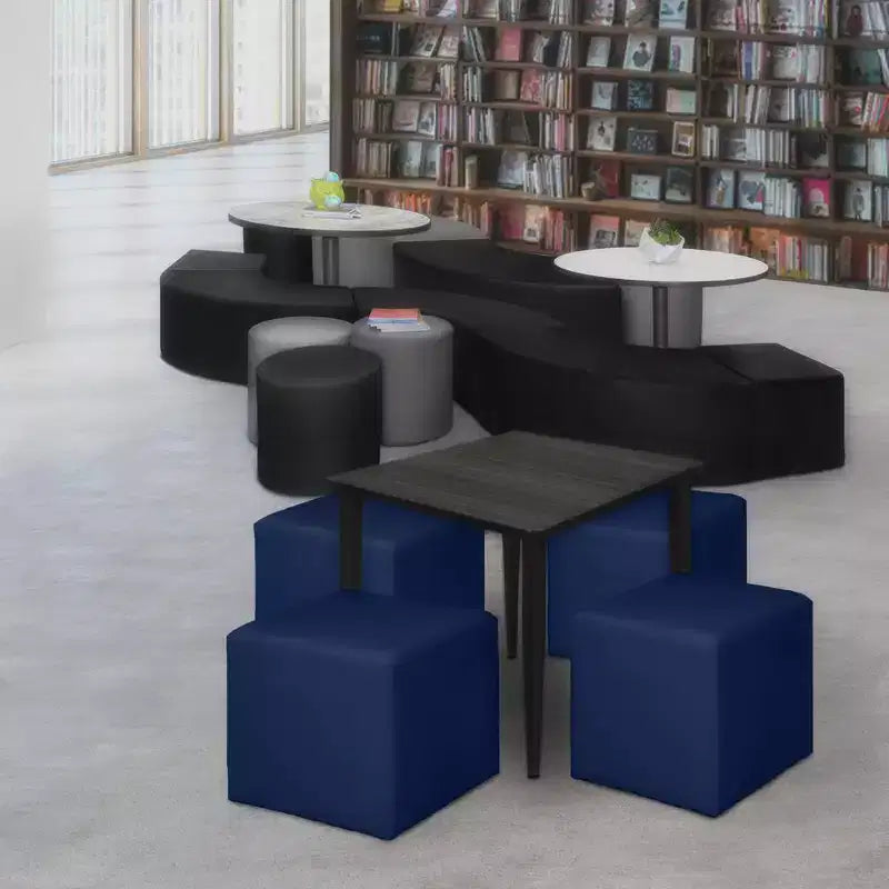 Regency, Jean Pouf carré en vinyle (lot de 4)