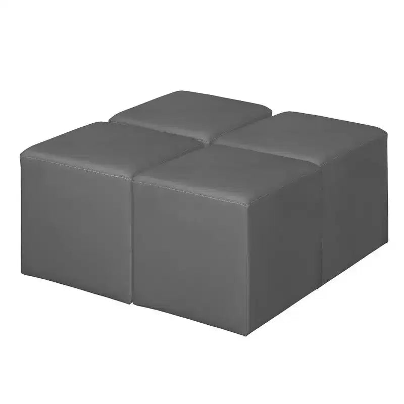Regency, Jean Pouf carré en vinyle (lot de 4)