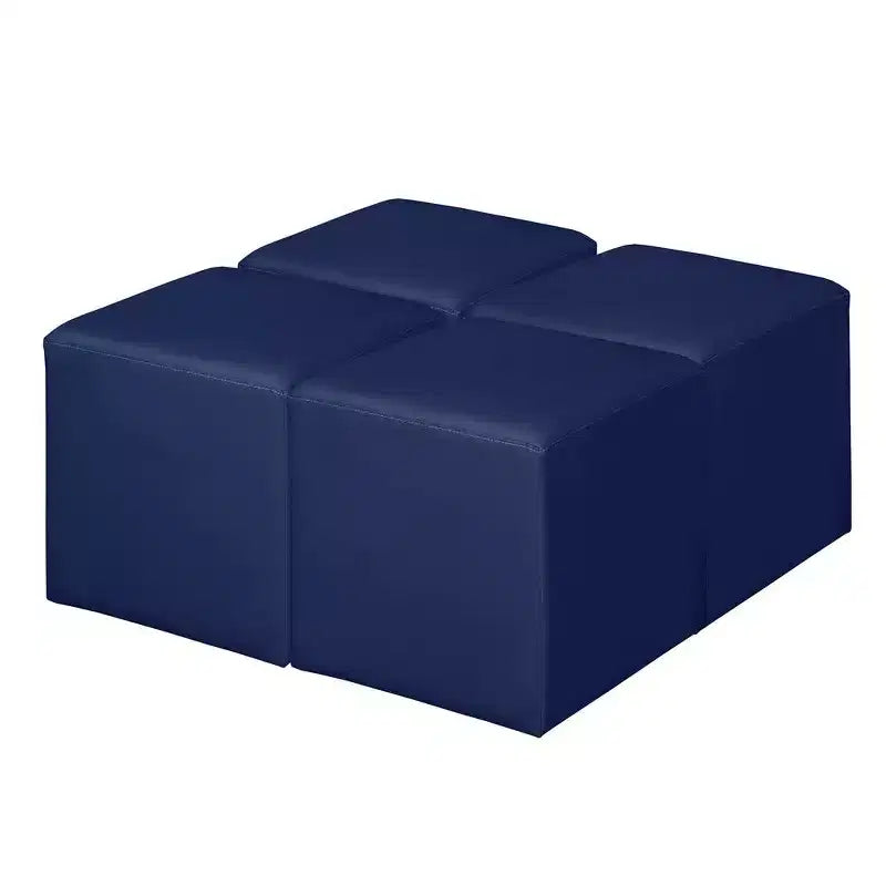 Regency, Jean Pouf carré en vinyle (lot de 4)