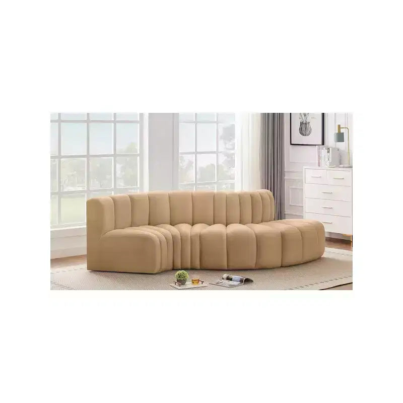 Meridian Furniture, Canapé modulable Arc en velours