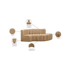 Meridian Furniture, Canapé modulable Arc en velours