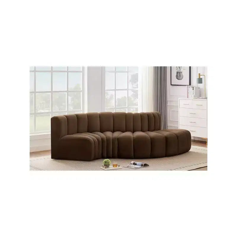 Meridian Furniture, Canapé modulable Arc en velours