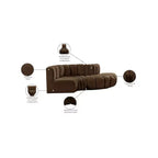 Meridian Furniture, Canapé modulable Arc en velours