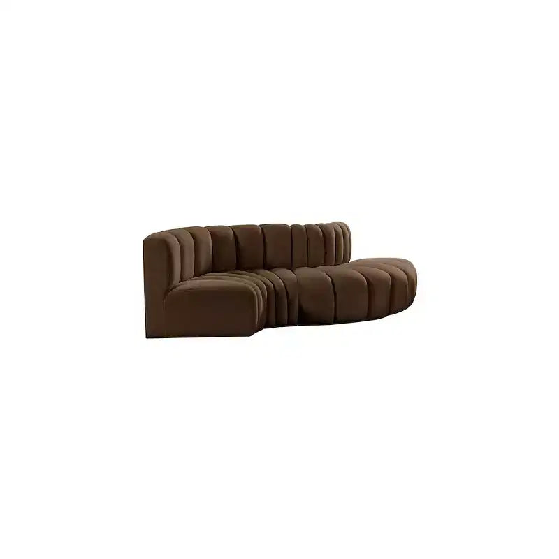 Meridian Furniture, Canapé modulable Arc en velours