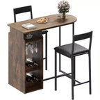 Ensemble de bar moderne Acekool 3 pièces, rangement intégré, peu encombrant pour cuisine ou appartement