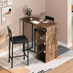 Ensemble de bar moderne Acekool 3 pièces, rangement intégré, peu encombrant pour cuisine ou appartement