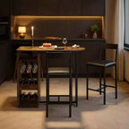 Ensemble de bar moderne Acekool 3 pièces, rangement intégré, peu encombrant pour cuisine ou appartement