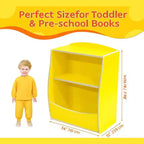 Étagère à livres et meuble de rangement pour jouets, organisateur de jouets pour salle de jeux, meuble de rangement à jouets en bois à 2 niveaux pour chambres d'enfants, salon, chambre à coucher