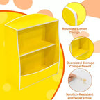 Étagère à livres et meuble de rangement pour jouets, organisateur de jouets pour salle de jeux, meuble de rangement à jouets en bois à 2 niveaux pour chambres d'enfants, salon, chambre à coucher