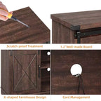 Meuble TV de ferme et centre de divertissement pour téléviseurs jusqu'à 65 pouces avec portes coulissantes type grange et étagère réglable, pour salon, chambre à coucher