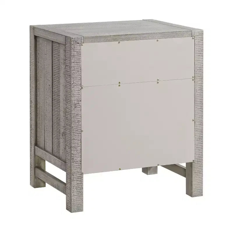 Table de chevet en bois Alaterre Furniture Windsor à 2 tiroirs avec étagère ouverte Table de chevet rustique vieillie avec glissières métalliques pour chambre d'enfant